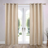 Noor Semi-Blackout Chenille Washable Grommet Curtains, Set of 2 Panels